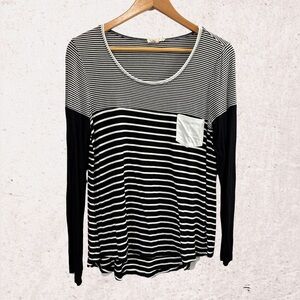 bundle 3 or more Hem & Thread Black and White Striped Long Sleeve Tee